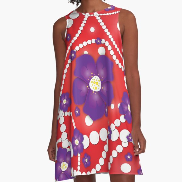 Petals and Pearls A-Line Dress