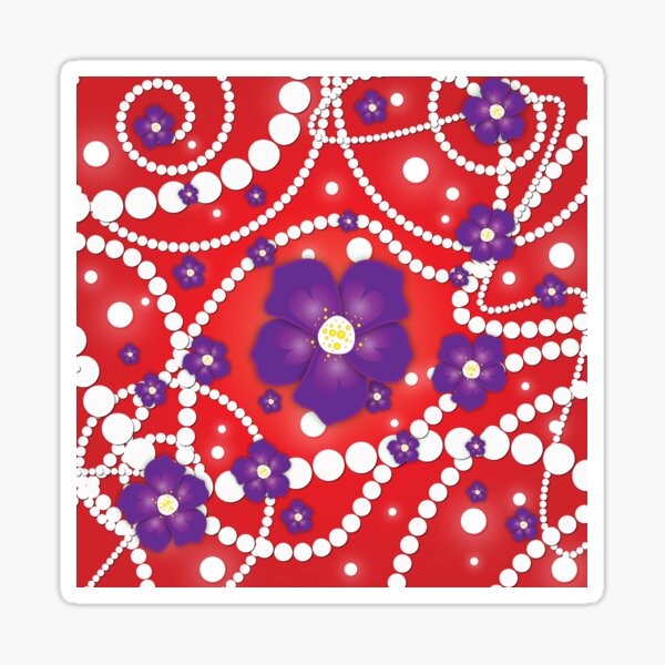 "Petals and Pearls" Sticker for Sale by TwinPowerTammy Redbubble