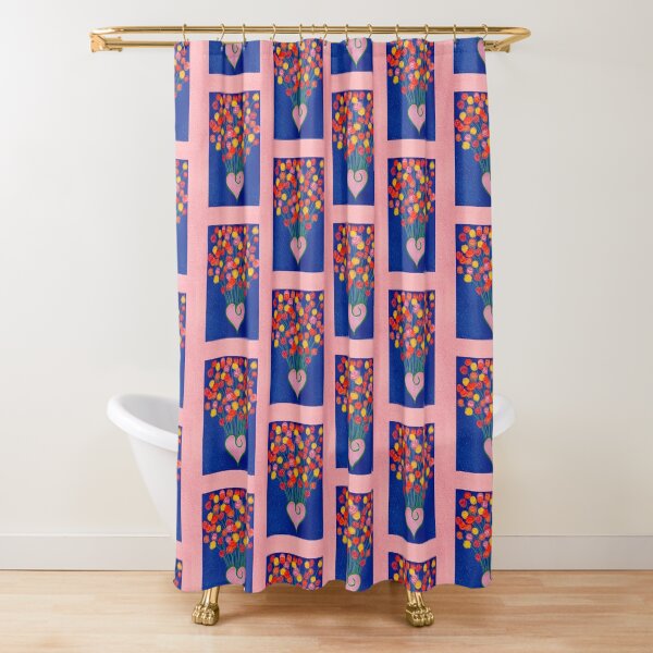 Flowers and love Shower Curtain