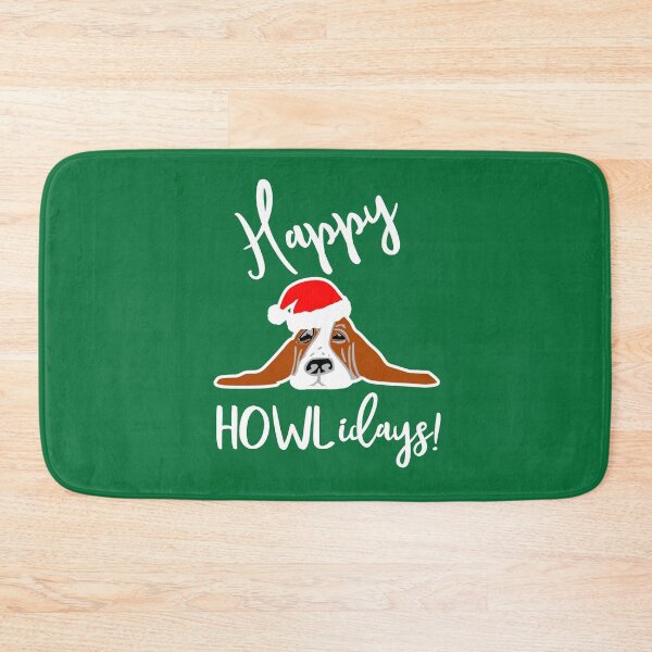 Artikelvorschau, Frohe HOWLidays! Basset Hound-Weihnachtsentwurf entworfen und verkauft von FreckledBliss.