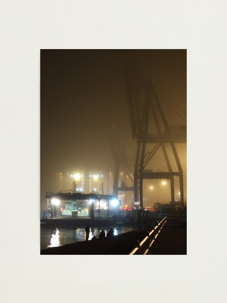 Alternate view of Felixstowe Docks at Night Photographic Print