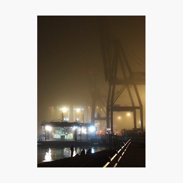 Felixstowe Docks at Night Photographic Print