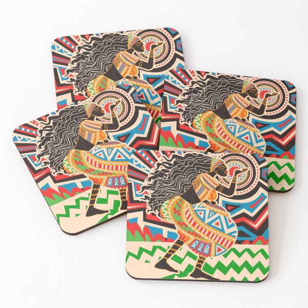 Item preview, african art rumba woman kissing dancer designed and sold by matintheworld ( delcarmat ).