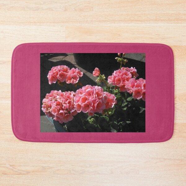 Artikelvorschau, Sonnenbeschiene rosafarbene Pelargonien entworfen und verkauft von BlueMoonRose.