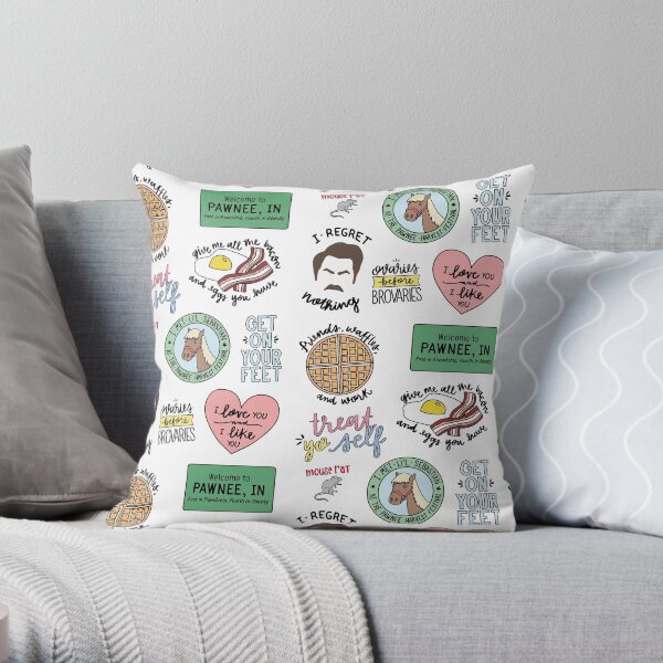 Parks and Recreation TV Show Art Throw Pillow