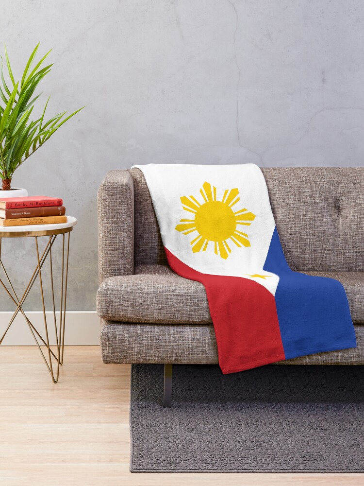 "Philippines Flag" Throw Blanket by quantiTEES Redbubble