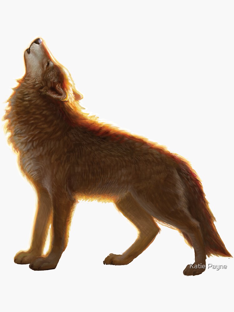 "Wolf Howling" Sticker for Sale by Katie Payne Redbubble