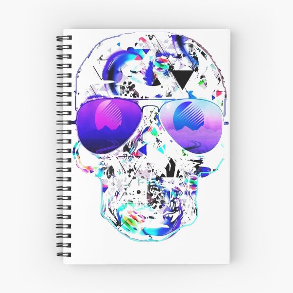 Item preview, Polarized Skull Reflecting a Vaporwave Landscape designed and sold by EightWinds.