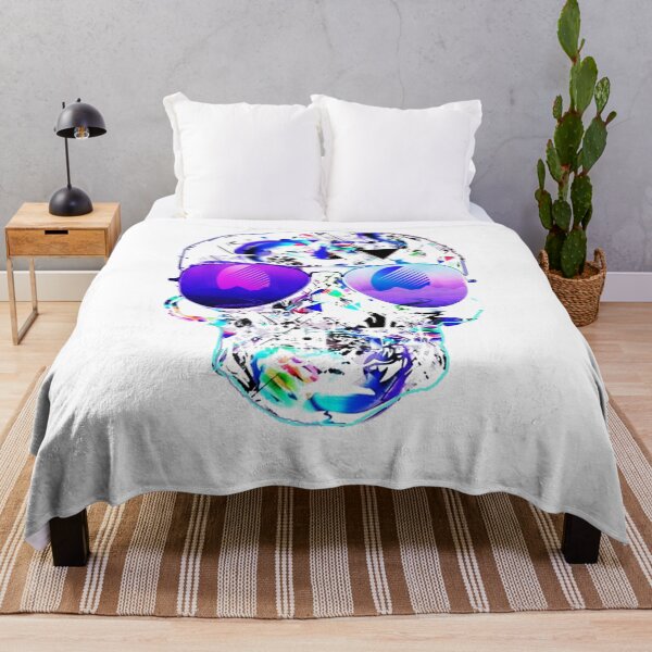 Item preview, Polarized Skull Reflecting a Vaporwave Landscape designed and sold by EightWinds.