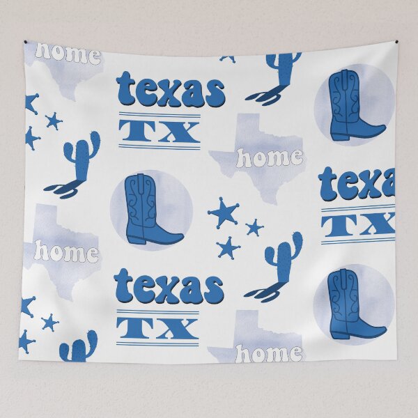 Item preview, Blue Watercolor Texas US State Sticker Pack designed and sold by The-Goods.