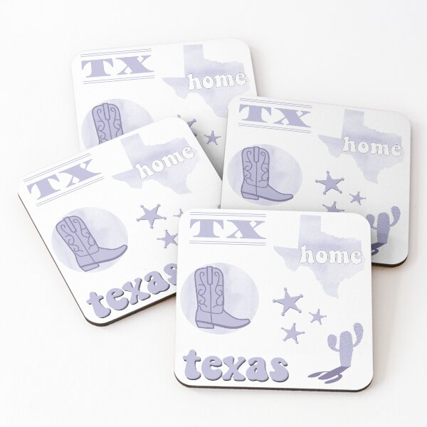Item preview, Lilac Light Purple Watercolor Texas US State Sticker Pack designed and sold by The-Goods.