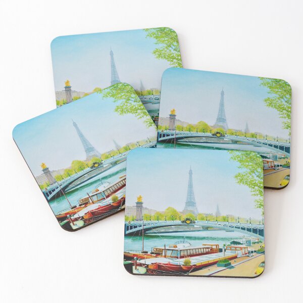 Item preview, Barges on the River Seine, Paris designed and sold by Dai Wynn Fine Art.