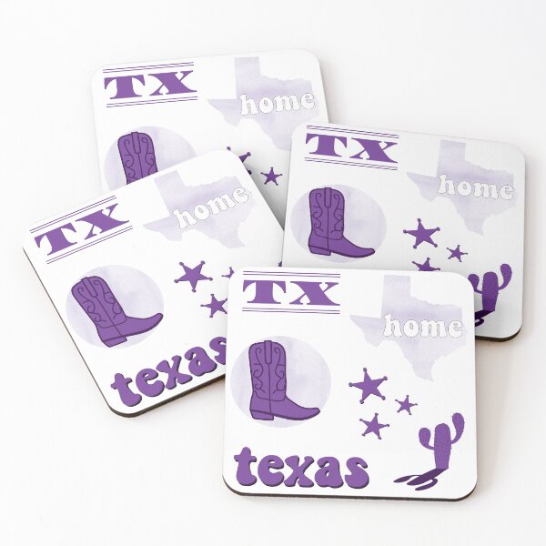 Item preview, Purple Watercolor Texas US State Sticker Pack designed and sold by The-Goods.