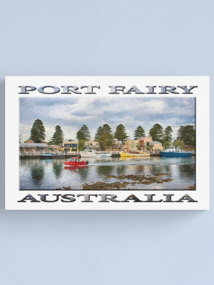 Alternate view of Port Fairy Rush Hour (digital painting - poster edition) Canvas Print