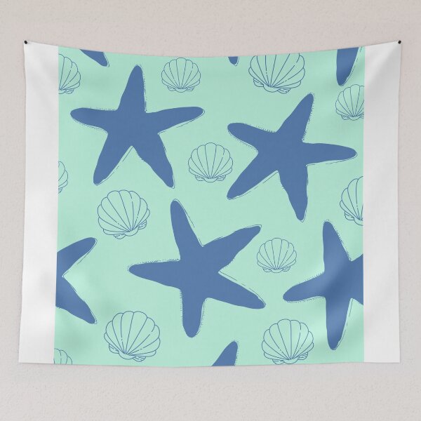 Item preview, Blue Starfish and Seashells designed and sold by gsproductsgs.