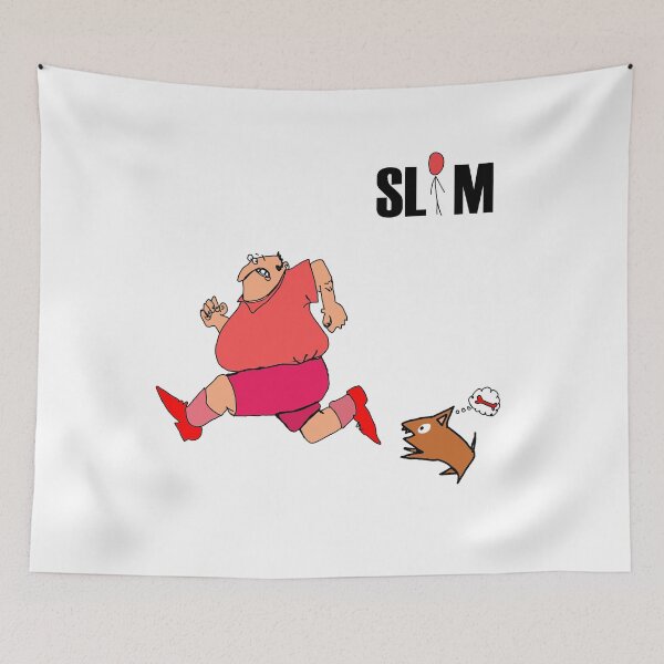 Item preview, How to be slim | fat man yoga funny illustration  designed and sold by KARTICK DUTTA.