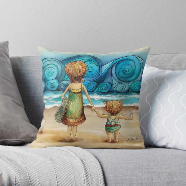 Beachcombers Throw Pillow