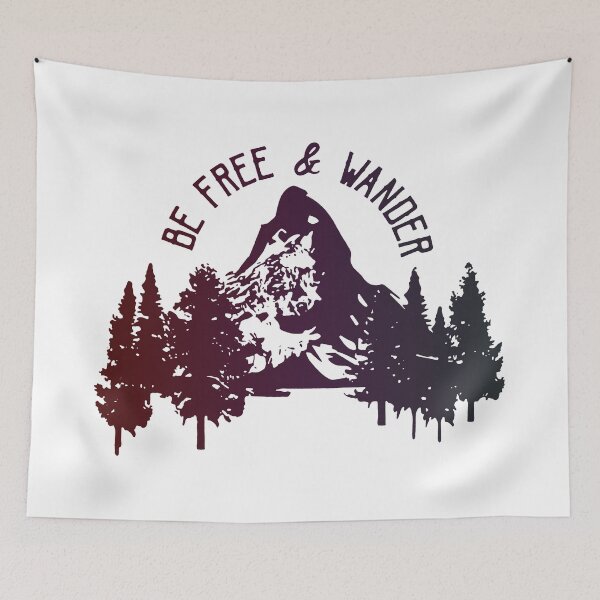 Item preview, Mountain Be Free & Wander - Camping Adventure Hiking designed and sold by FinallySnuff.
