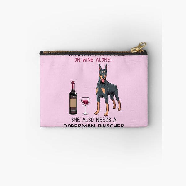 Item preview, Doberman Pinscher and wine Funny dog designed and sold by TeeDoozy.