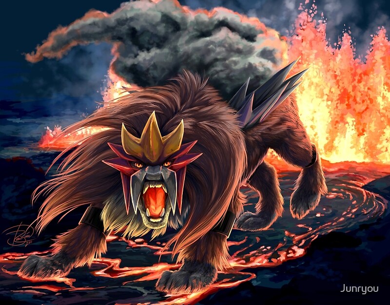 "Roar of Entei" Posters by Junryou | Redbubble