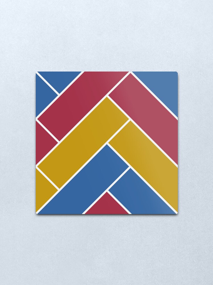 Alternate view of Geometric Pattern: Herringbone: Summer Metal Print