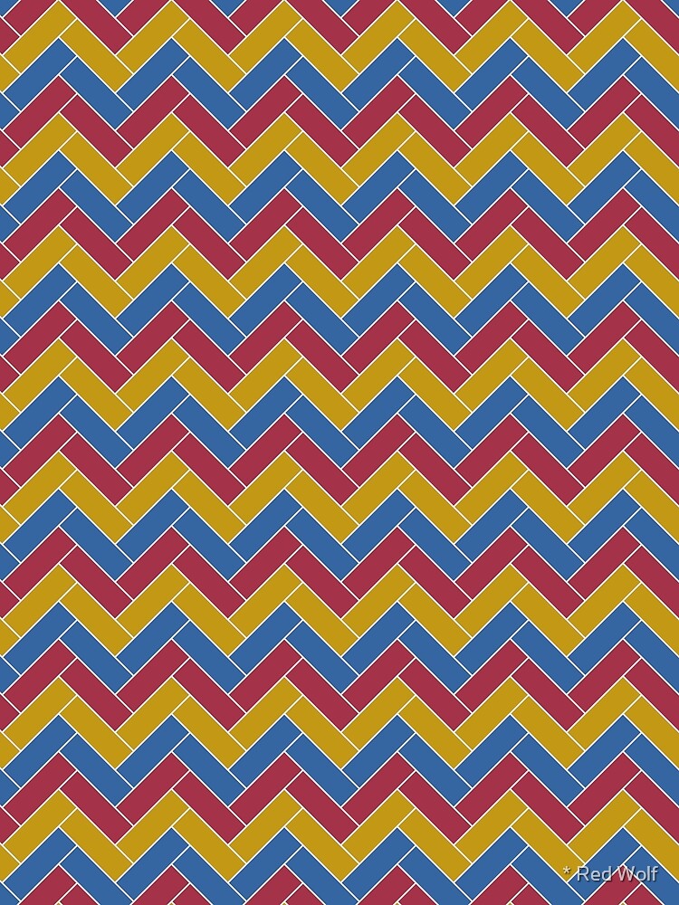 Geometric Pattern: Herringbone: Summer by redwolfoz