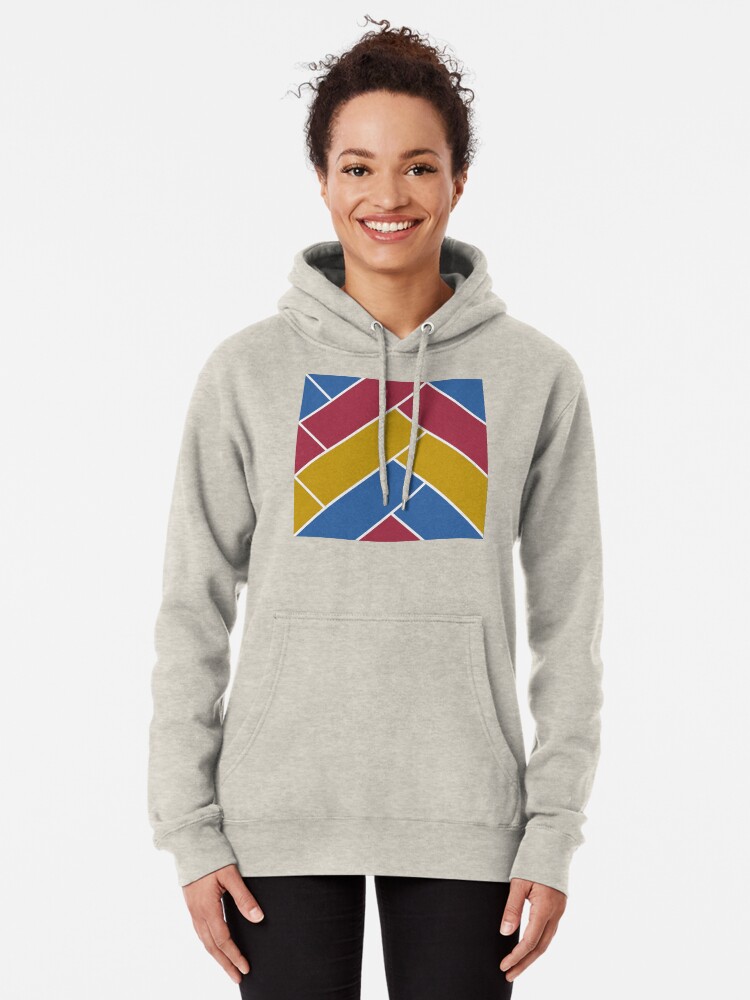 Alternate view of Geometric Pattern: Herringbone: Summer Pullover Hoodie