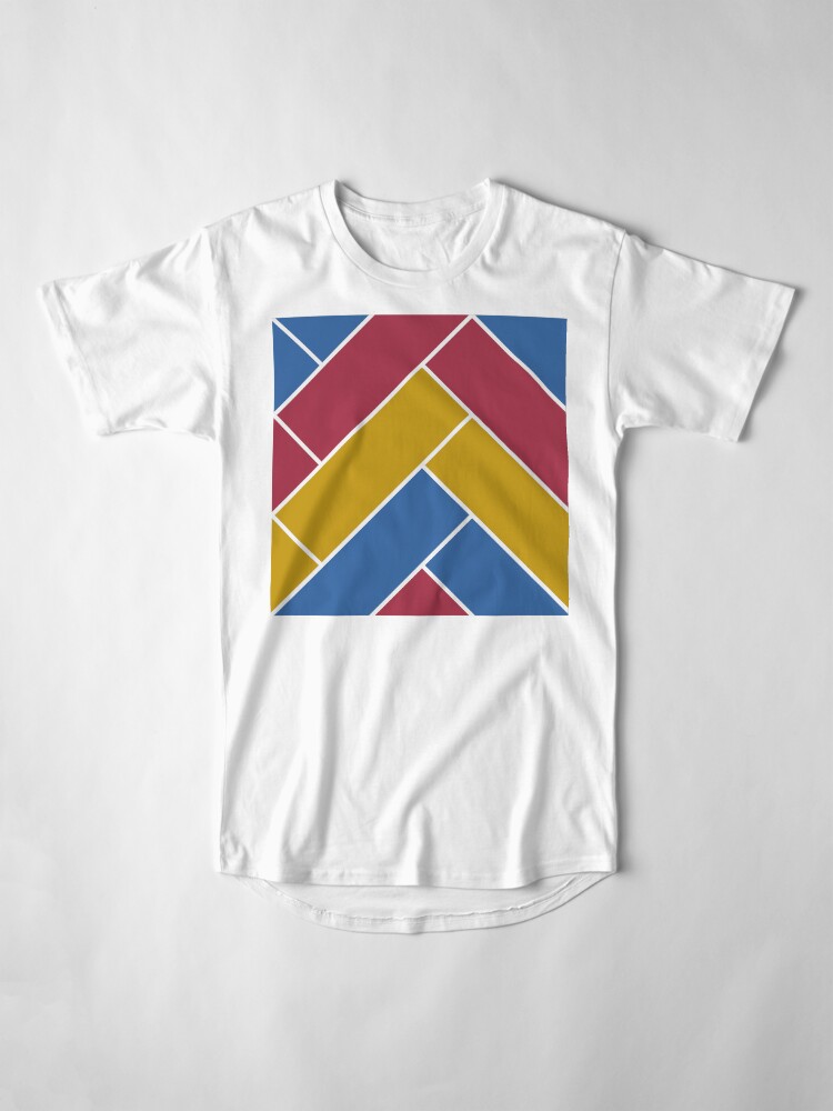 Alternate view of Geometric Pattern: Herringbone: Summer Long T-Shirt