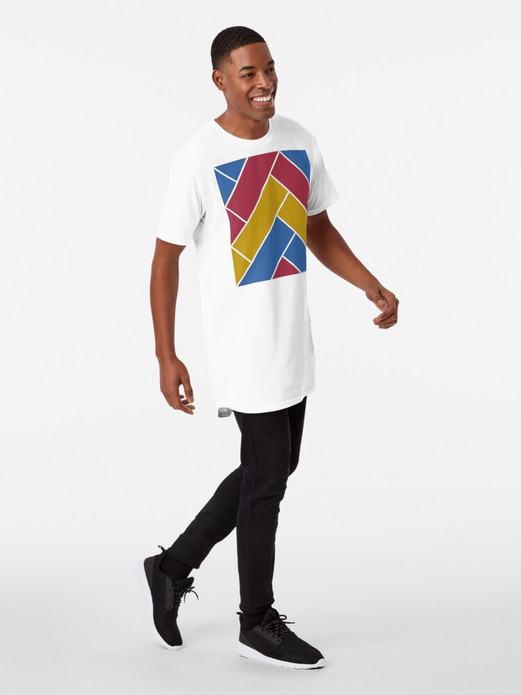 Alternate view of Geometric Pattern: Herringbone: Summer Long T-Shirt