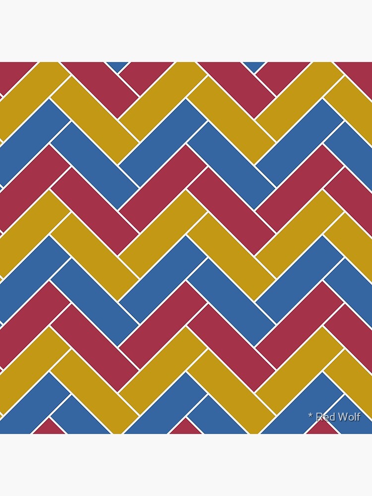 Geometric Pattern: Herringbone: Summer by redwolfoz