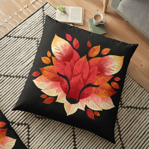 Renard de feuilles Coussin de sol
