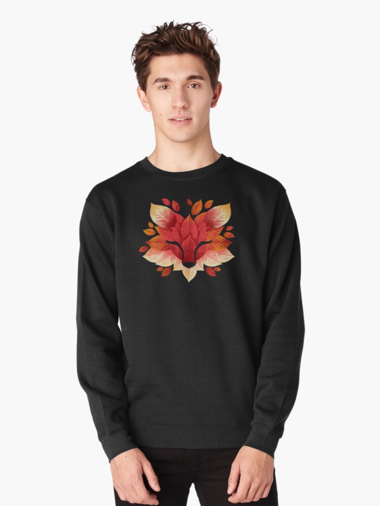 Thumbnail 1 of 5, Pullover Sweatshirt, Fox of leaves designed and sold by NemiMakeit.