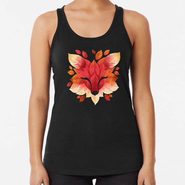 Zorro de hojas Camiseta con espalda nadadora