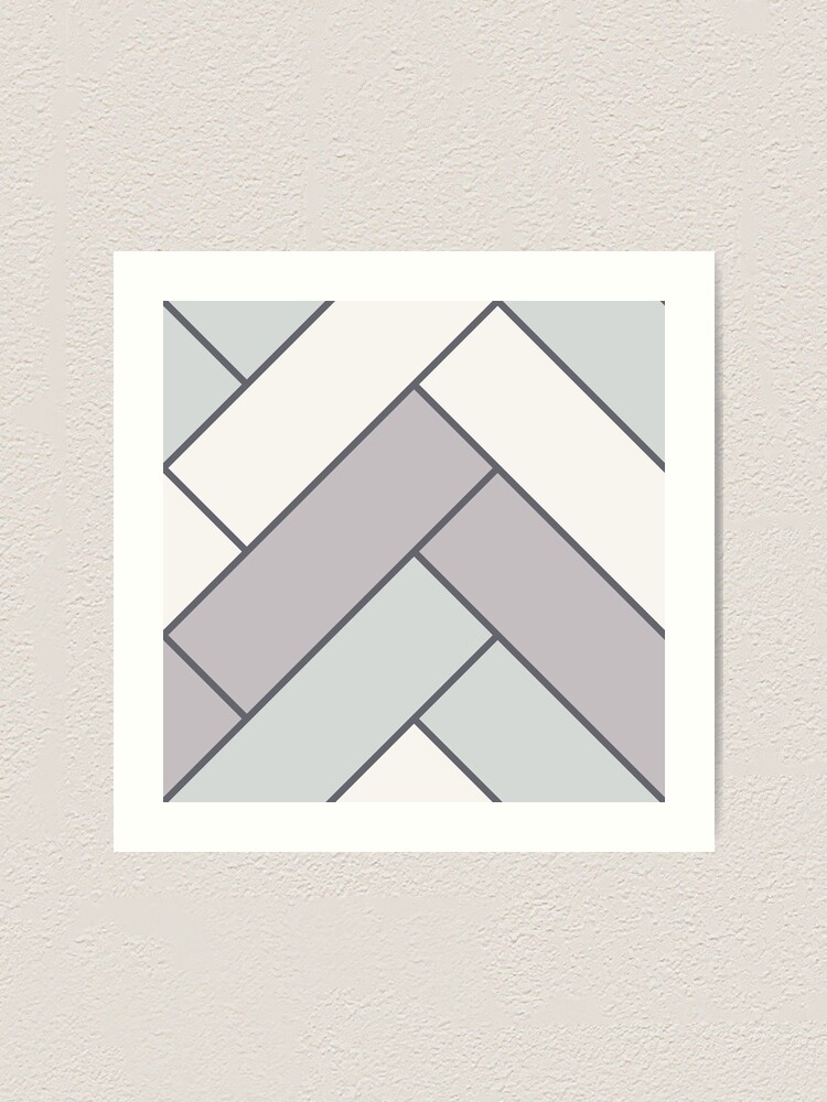 Alternate view of Geometric Pattern: Herringbone: Winter Art Print