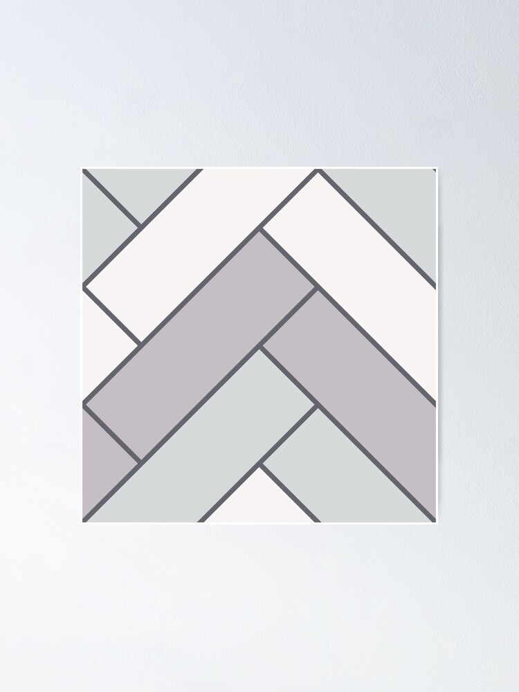 Alternate view of Geometric Pattern: Herringbone: Winter Poster