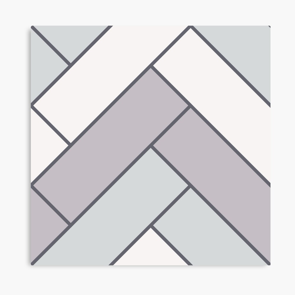 Geometric Pattern: Herringbone: Winter Canvas Print