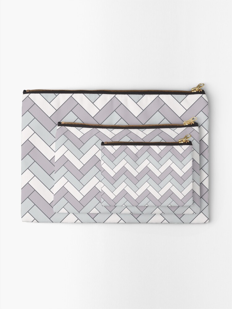Alternate view of Geometric Pattern: Herringbone: Winter Zipper Pouch