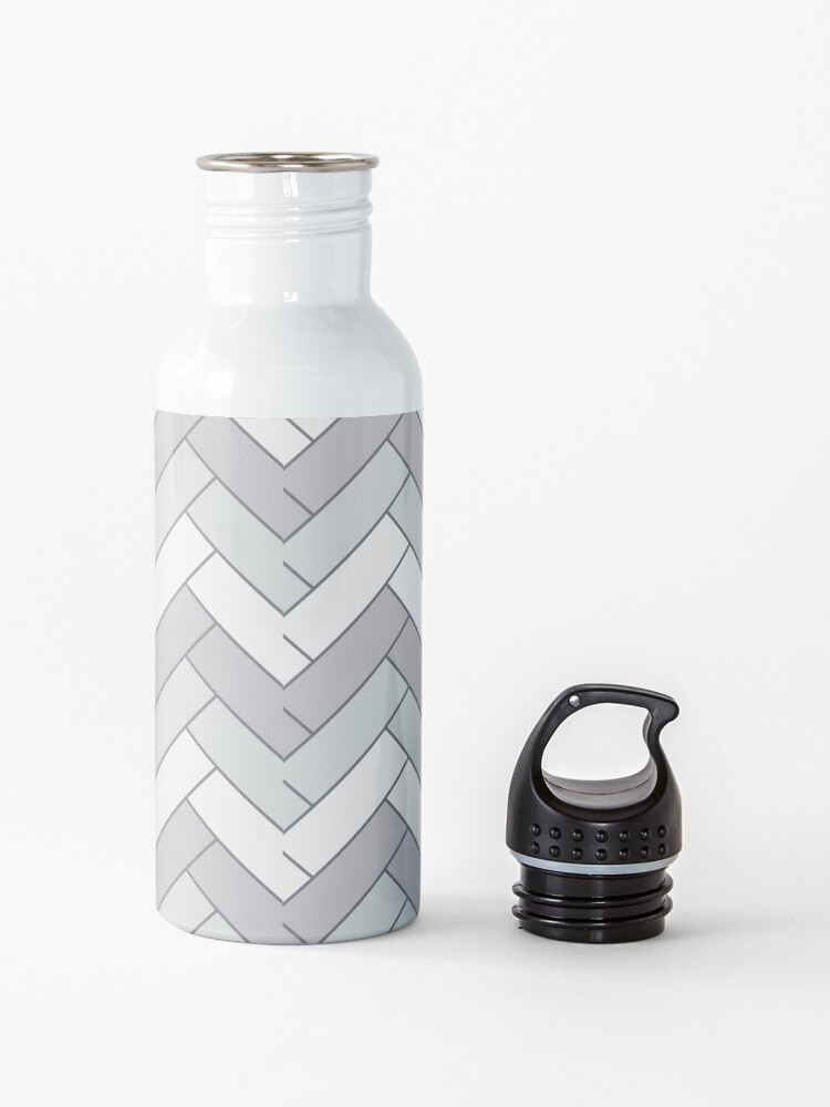 Alternate view of Geometric Pattern: Herringbone: Winter Water Bottle