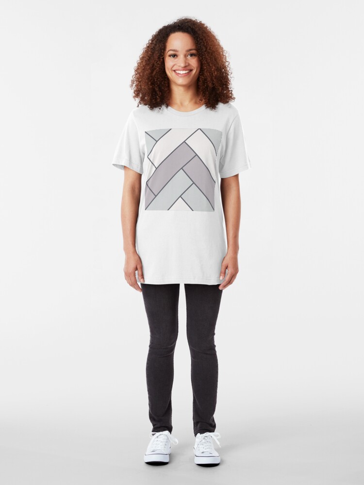 Alternate view of Geometric Pattern: Herringbone: Winter Slim Fit T-Shirt