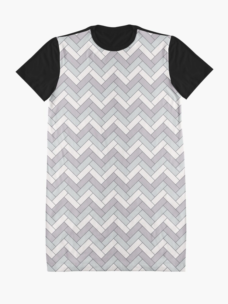 Alternate view of Geometric Pattern: Herringbone: Winter Graphic T-Shirt Dress