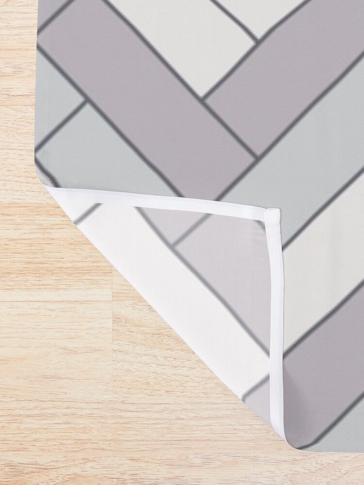 Alternate view of Geometric Pattern: Herringbone: Winter Shower Curtain
