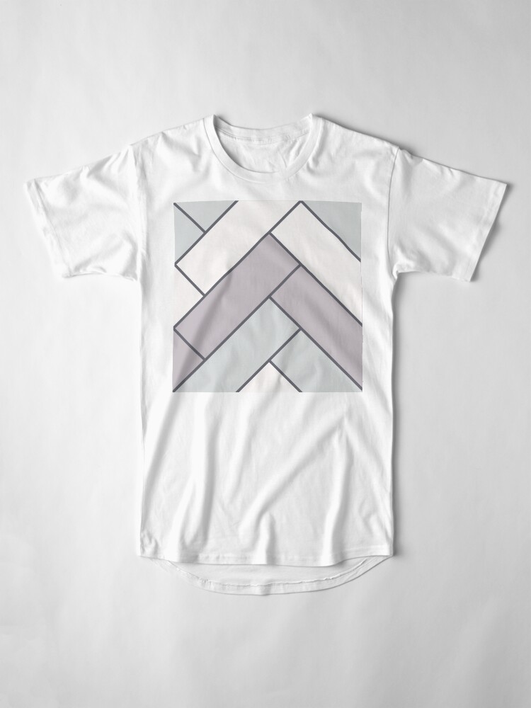 Alternate view of Geometric Pattern: Herringbone: Winter Long T-Shirt