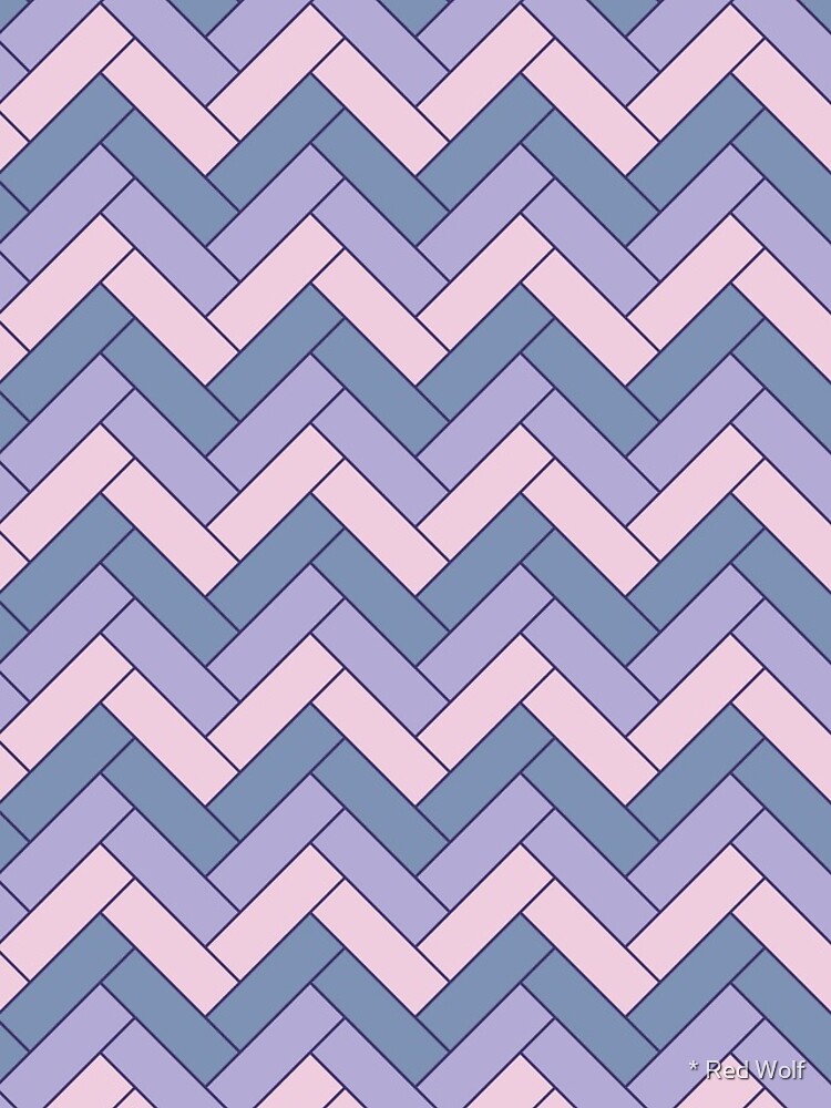 Geometric Pattern: Herringbone: Iris by redwolfoz