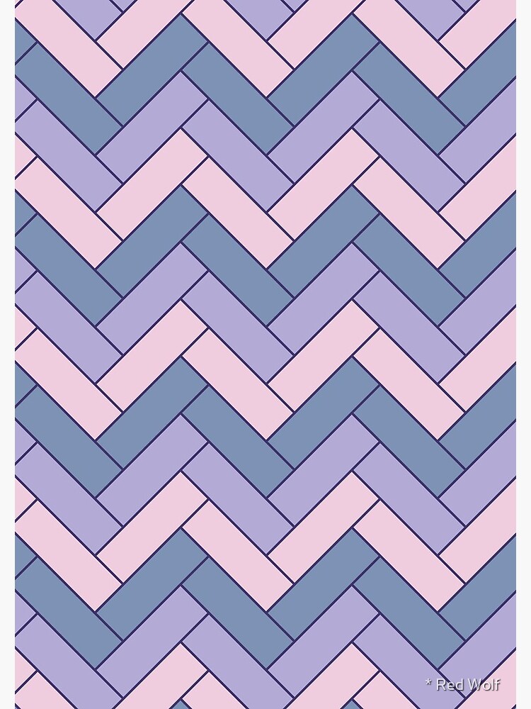 Geometric Pattern: Herringbone: Iris by redwolfoz