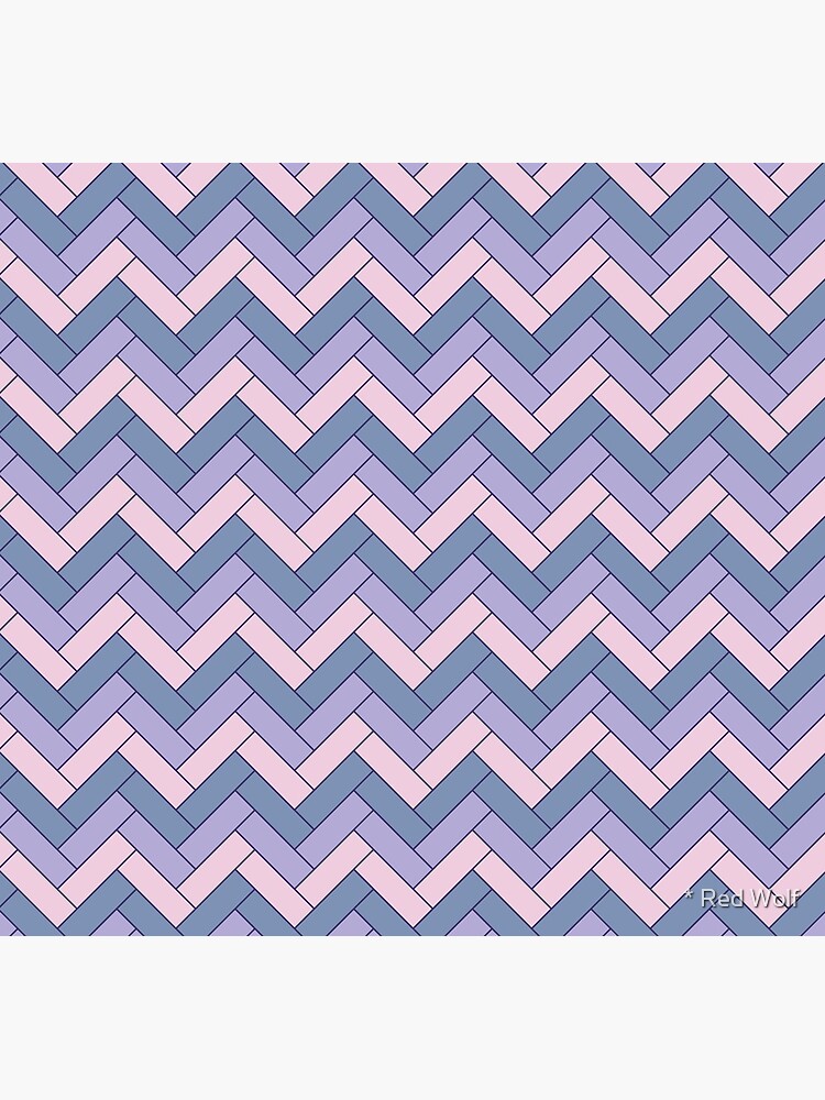 Geometric Pattern: Herringbone: Iris by redwolfoz