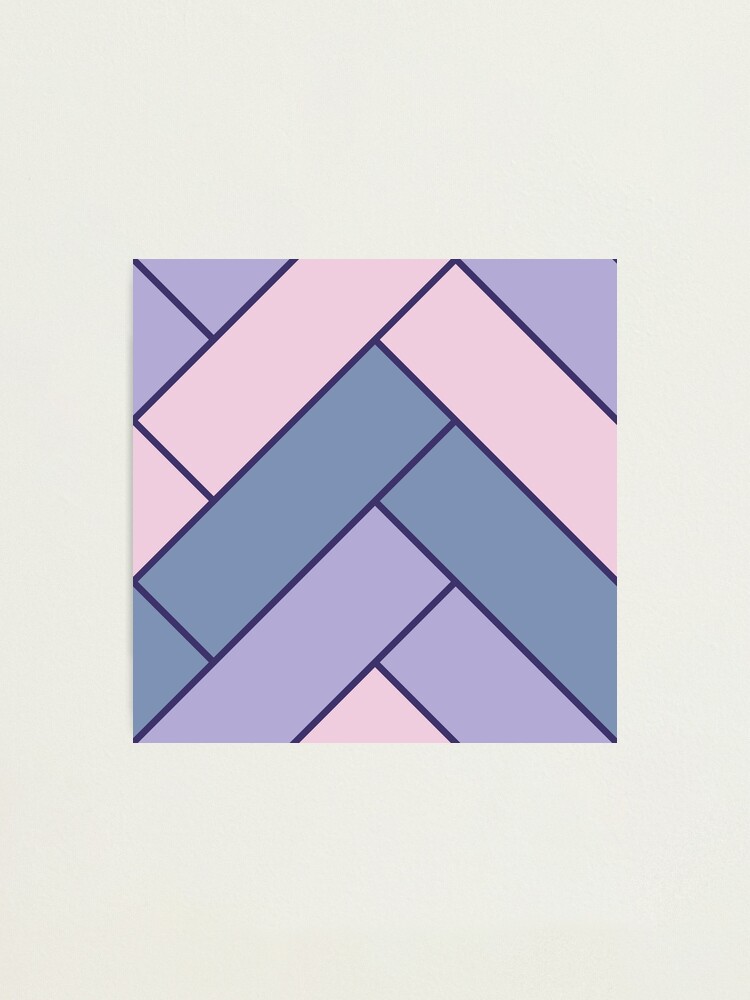 Alternate view of Geometric Pattern: Herringbone: Iris Photographic Print