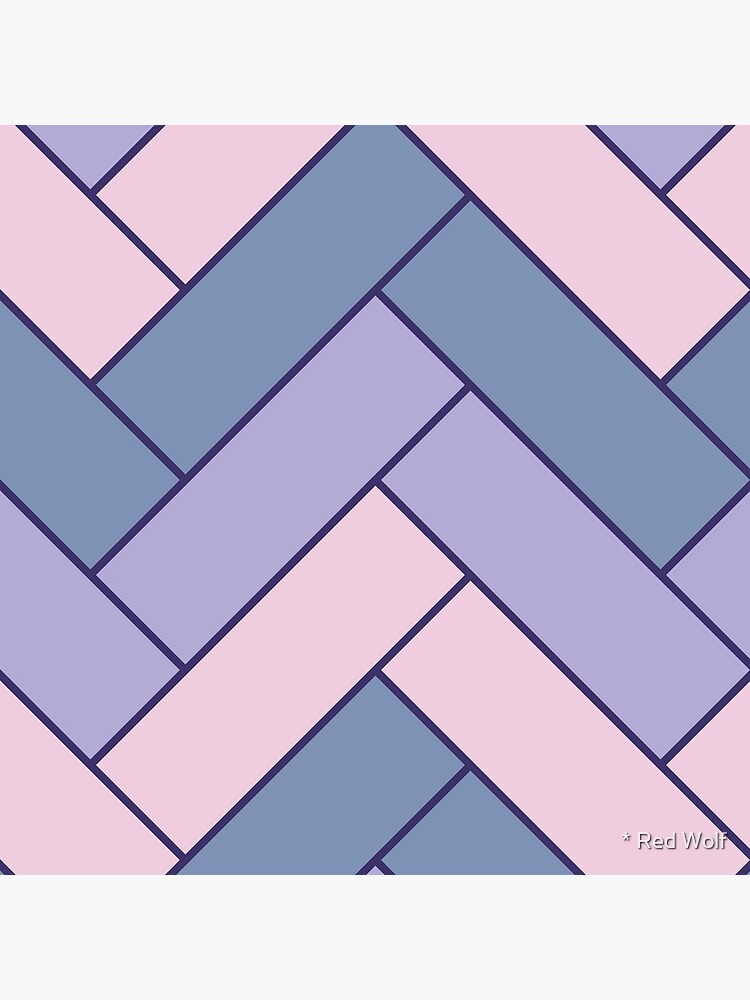 Geometric Pattern: Herringbone: Iris by redwolfoz