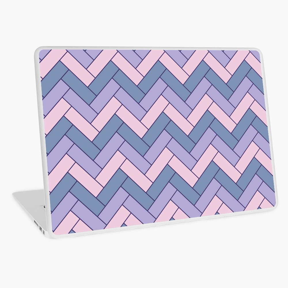 Geometric Pattern: Herringbone: Iris Laptop Skin