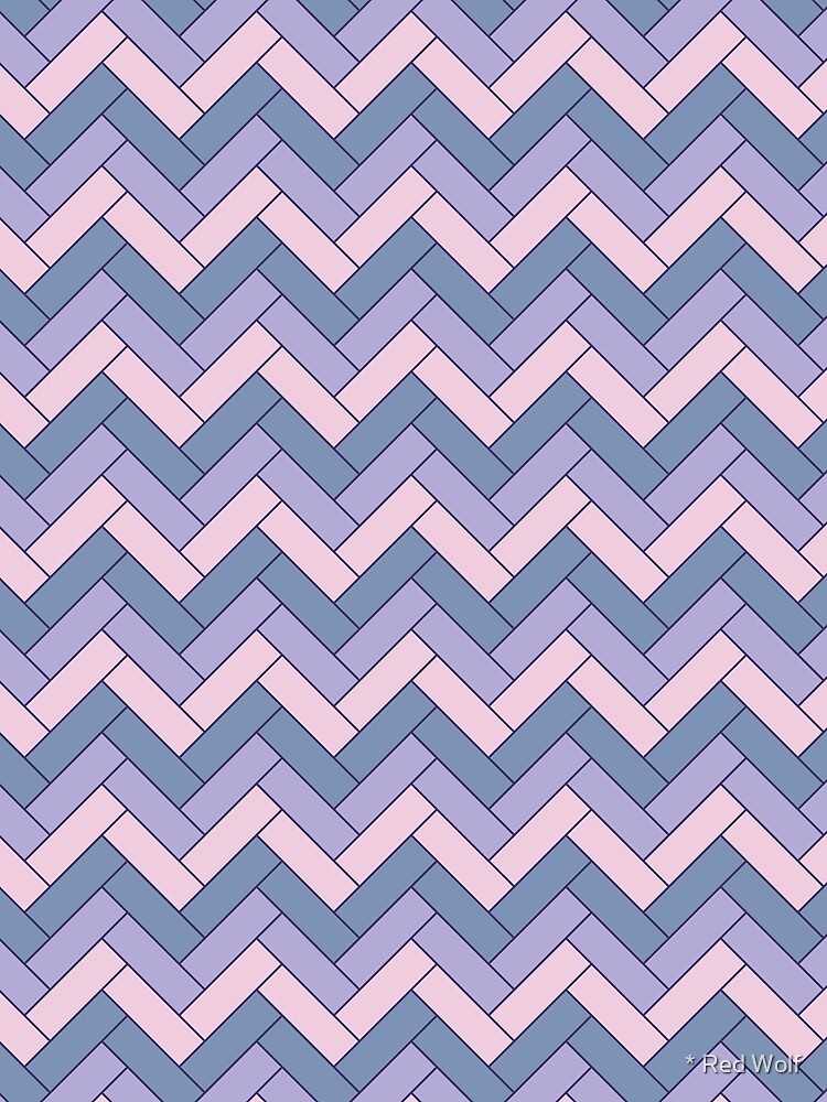 Geometric Pattern: Herringbone: Iris by redwolfoz