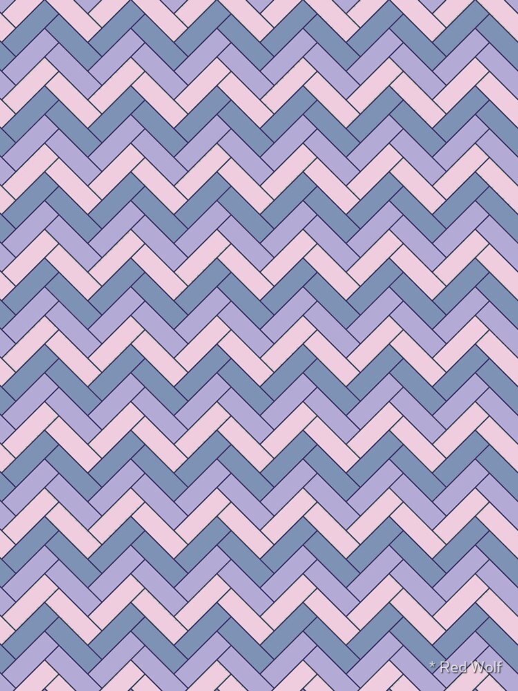Geometric Pattern: Herringbone: Iris by redwolfoz